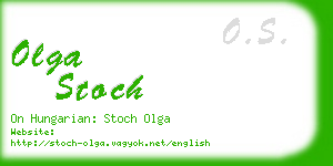 olga stoch business card